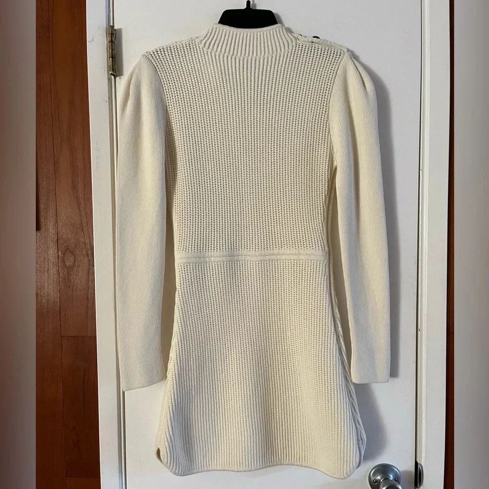 Self-Portrait Knit Cut Out Tunic Dress - Picture 3 of 10
